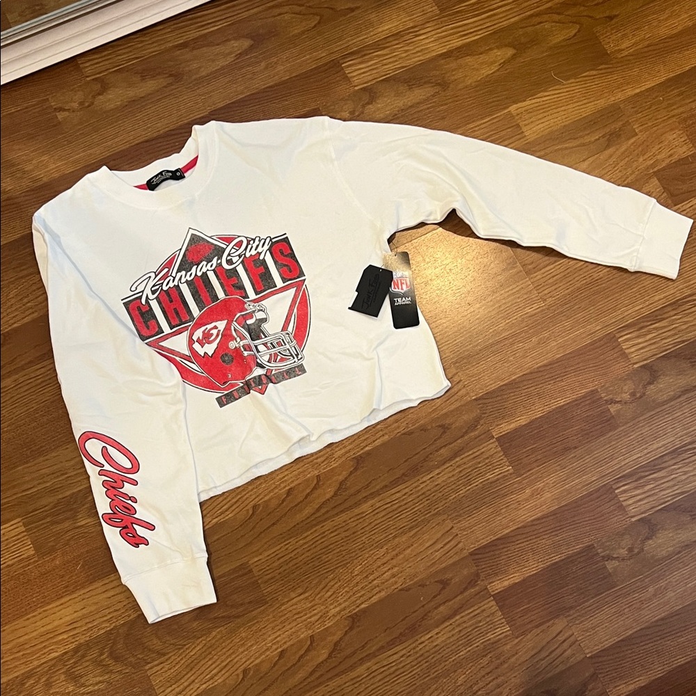 Junk Food Clothing White Kansas City Chiefs Crop Top